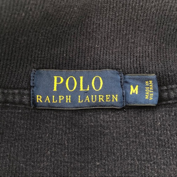 POLO Ralph Lauren Men's Navy Quarter Zip Sweater M - Picture 8 of 11